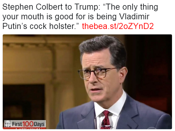 Colbert's a dumbass
